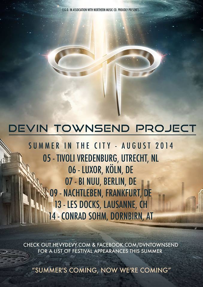 Tournée de Devin Townsend en août